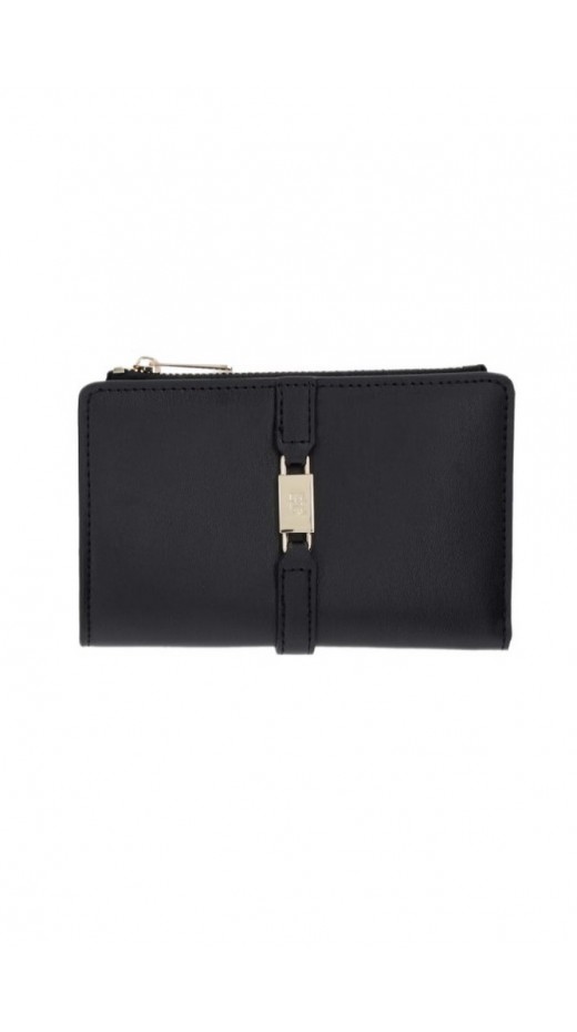 TOMMY HILFIGER  GLAM BIFOLD WALLET ΠΟΡΤΟΦΟΛΙ ΓΥΝΑΙΚΕΙΟ BLACK