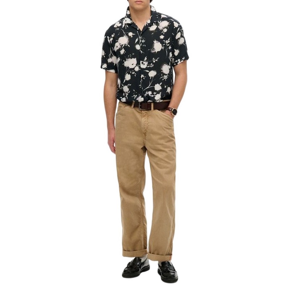 SUPERDRY D2 OVIN S/S PRINT SHIRT ΠΟΥΚΑΜΙΣΟ ΑΝΔΡΙΚΟ BLACK