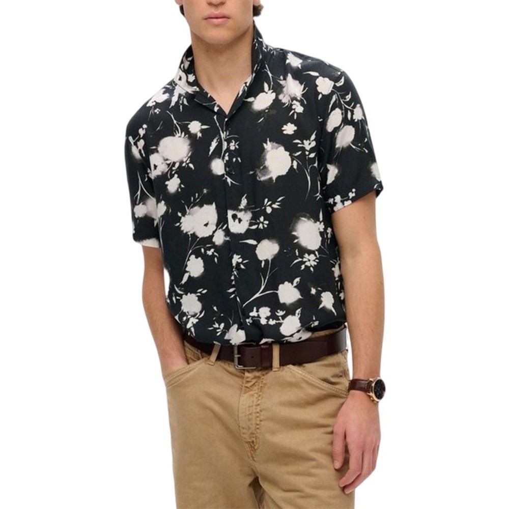 SUPERDRY D2 OVIN S/S PRINT SHIRT ΠΟΥΚΑΜΙΣΟ ΑΝΔΡΙΚΟ BLACK