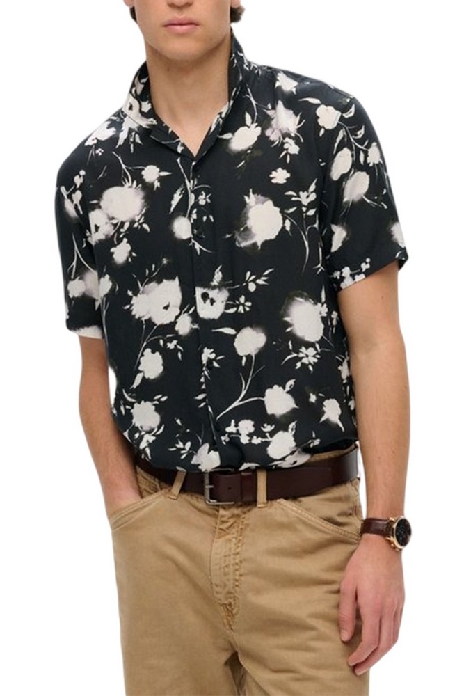 SUPERDRY D2 OVIN S/S PRINT SHIRT ΠΟΥΚΑΜΙΣΟ ΑΝΔΡΙΚΟ BLACK