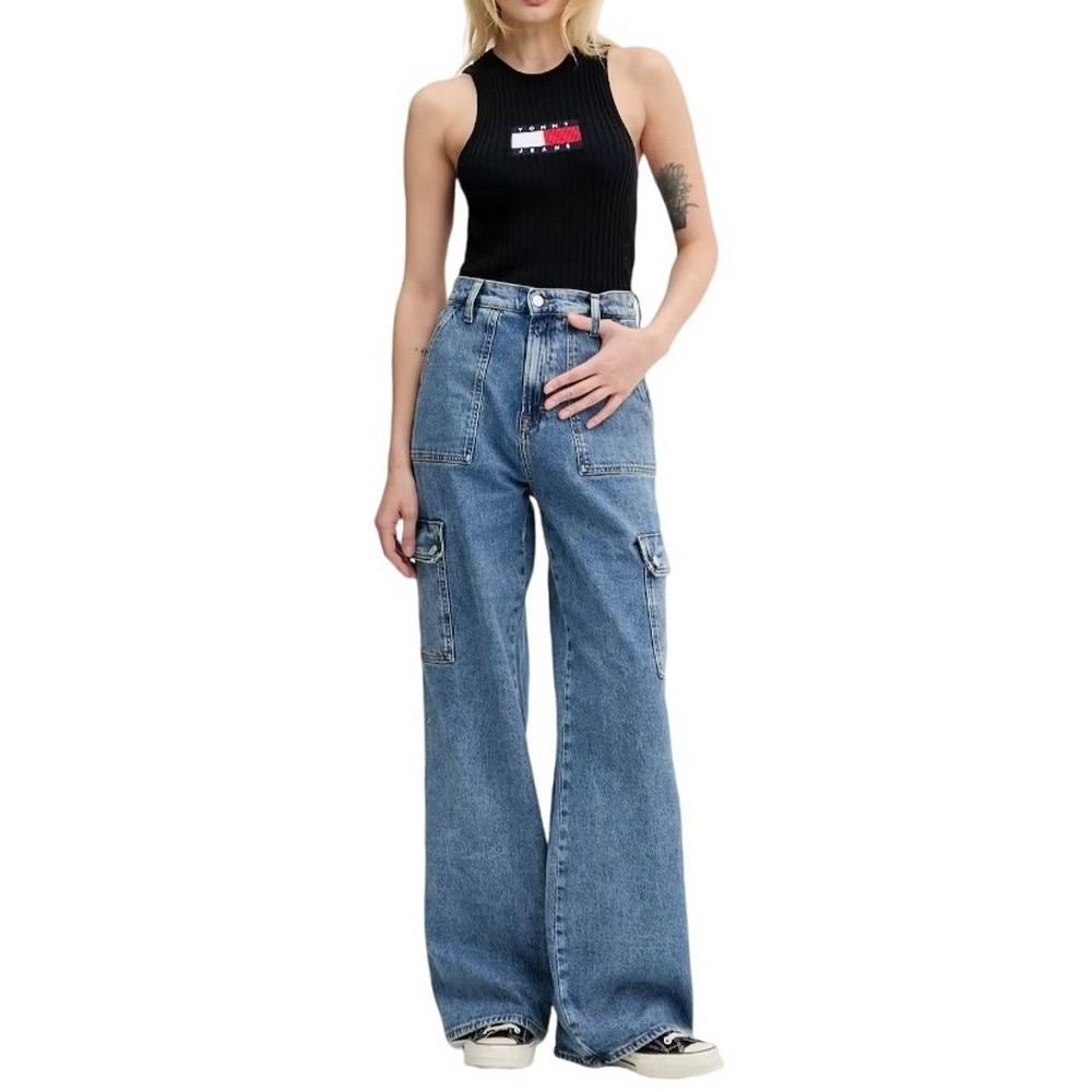 TOMMY JEANS RIB RACER TANK ΤΟΠ ΓΥΝΑΙΚΕΙΟ BLACK