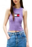 TOMMY JEANS RIB RACER TANK ΤΟΠ ΓΥΝΑΙΚΕΙΟ PURPLE
