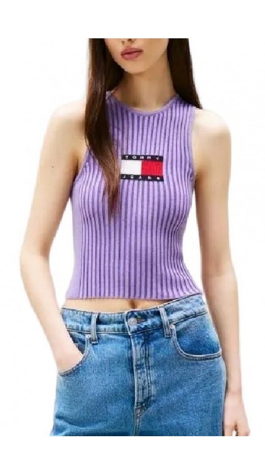 TOMMY JEANS RIB RACER TANK ΤΟΠ ΓΥΝΑΙΚΕΙΟ PURPLE