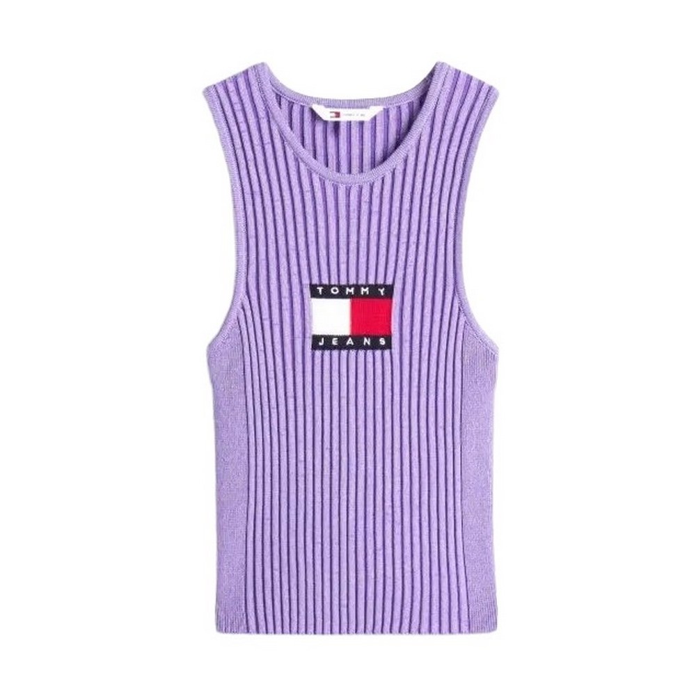 TOMMY JEANS RIB RACER TANK ΤΟΠ ΓΥΝΑΙΚΕΙΟ PURPLE
