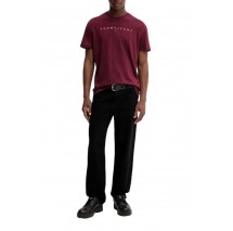 TOMMY JEANS REG LINEAR LOGO TEE EXT T-SHIRT ΜΠΛΟΥΖΑ ΑΝΔΡΙΚΗ WINE