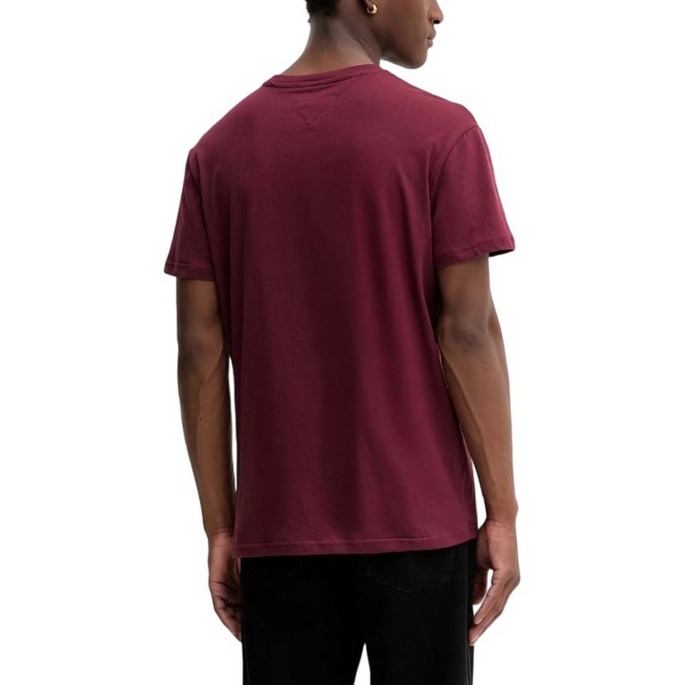 TOMMY JEANS REG LINEAR LOGO TEE EXT T-SHIRT ΜΠΛΟΥΖΑ ΑΝΔΡΙΚΗ WINE