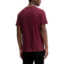 TOMMY JEANS REG LINEAR LOGO TEE EXT T-SHIRT ΜΠΛΟΥΖΑ ΑΝΔΡΙΚΗ WINE