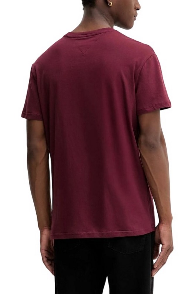 TOMMY JEANS REG LINEAR LOGO TEE EXT T-SHIRT ΜΠΛΟΥΖΑ ΑΝΔΡΙΚΗ WINE