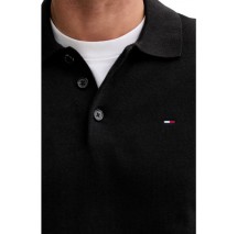 TOMMY JEANS SLIM ESSENTIAL POLO SWEATE ΜΠΛΟΥΖΑ ΠΛΕΚΤΗ ΑΝΔΡΙΚΗ BLACK