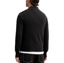 TOMMY JEANS SLIM ESSENTIAL POLO SWEATE ΜΠΛΟΥΖΑ ΠΛΕΚΤΗ ΑΝΔΡΙΚΗ BLACK