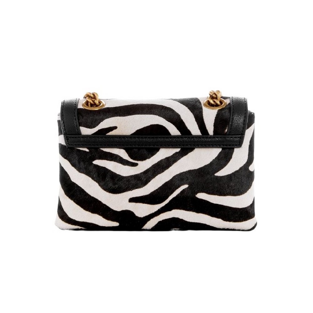 ΤΣΑΝΤΑ ABEY MINI CROSSBODY FLAP ΓΥΝΑΙΚΕΙΑ GUESS ZEBRA PRINT