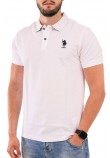 U.S POLO ASSN FLYN POLO T-SHIRT ΜΠΛΟΥΖΑ ΑΝΔΡΙΚΗ WHITE