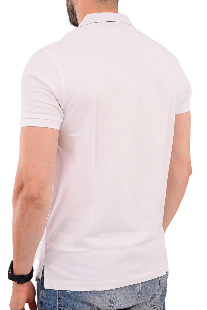 U.S POLO ASSN FLYN POLO T-SHIRT ΜΠΛΟΥΖΑ ΑΝΔΡΙΚΗ WHITE