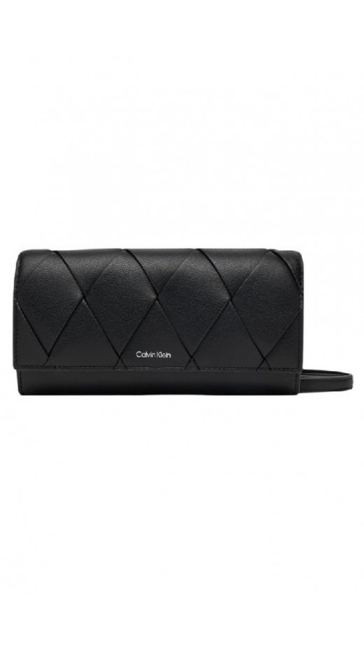 CALVIN KLEIN WOVEN CONVERTIBLE WALLET BAG ΤΣΑΝΤΑ ΓΥΝΑΙΚΕΙΑ BLACK