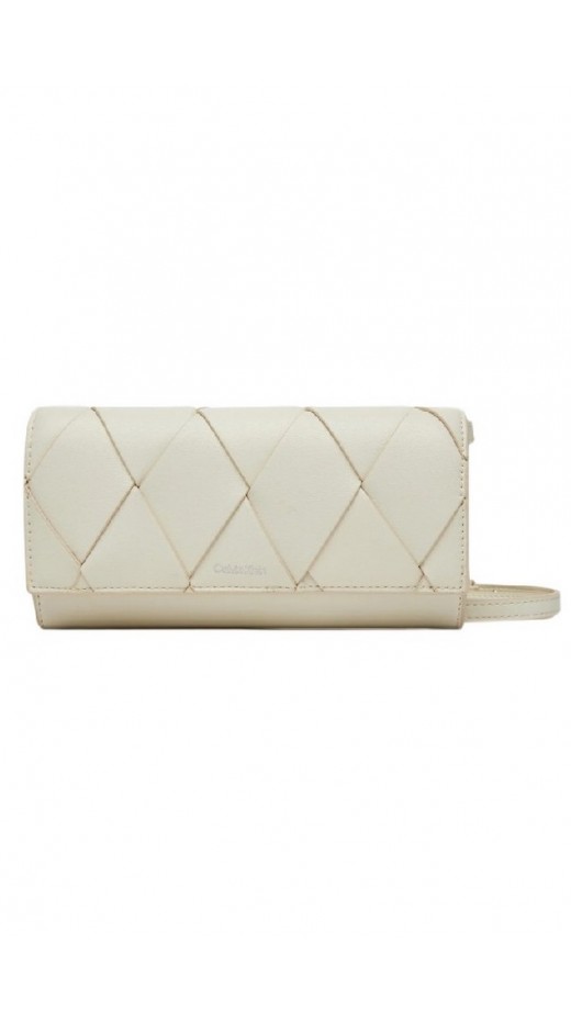 CALVIN KLEIN WOVEN CONVERTIBLE WALLET BAG ΤΣΑΝΤΑ ΓΥΝΑΙΚΕΙΑ OFF WHITE