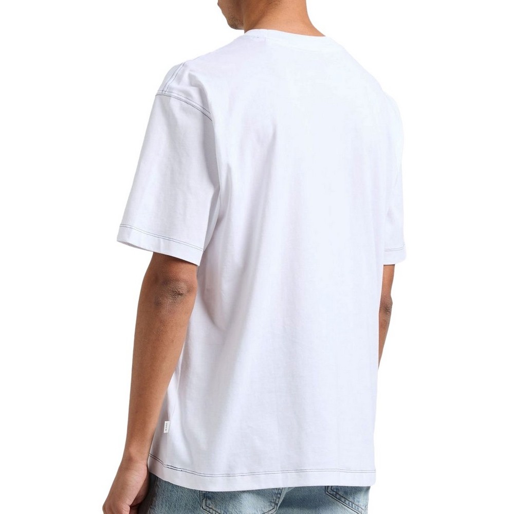 GUESS JEANS CN OS GJ81 TEE T-SHIRT ΜΠΛΟΥΖΑ ΑΝΔΡΙΚΗ WHITE