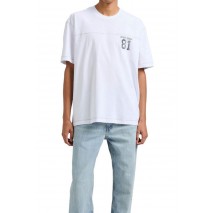 GUESS JEANS CN OS GJ81 TEE T-SHIRT ΜΠΛΟΥΖΑ ΑΝΔΡΙΚΗ WHITE