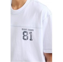 GUESS JEANS CN OS GJ81 TEE T-SHIRT ΜΠΛΟΥΖΑ ΑΝΔΡΙΚΗ WHITE