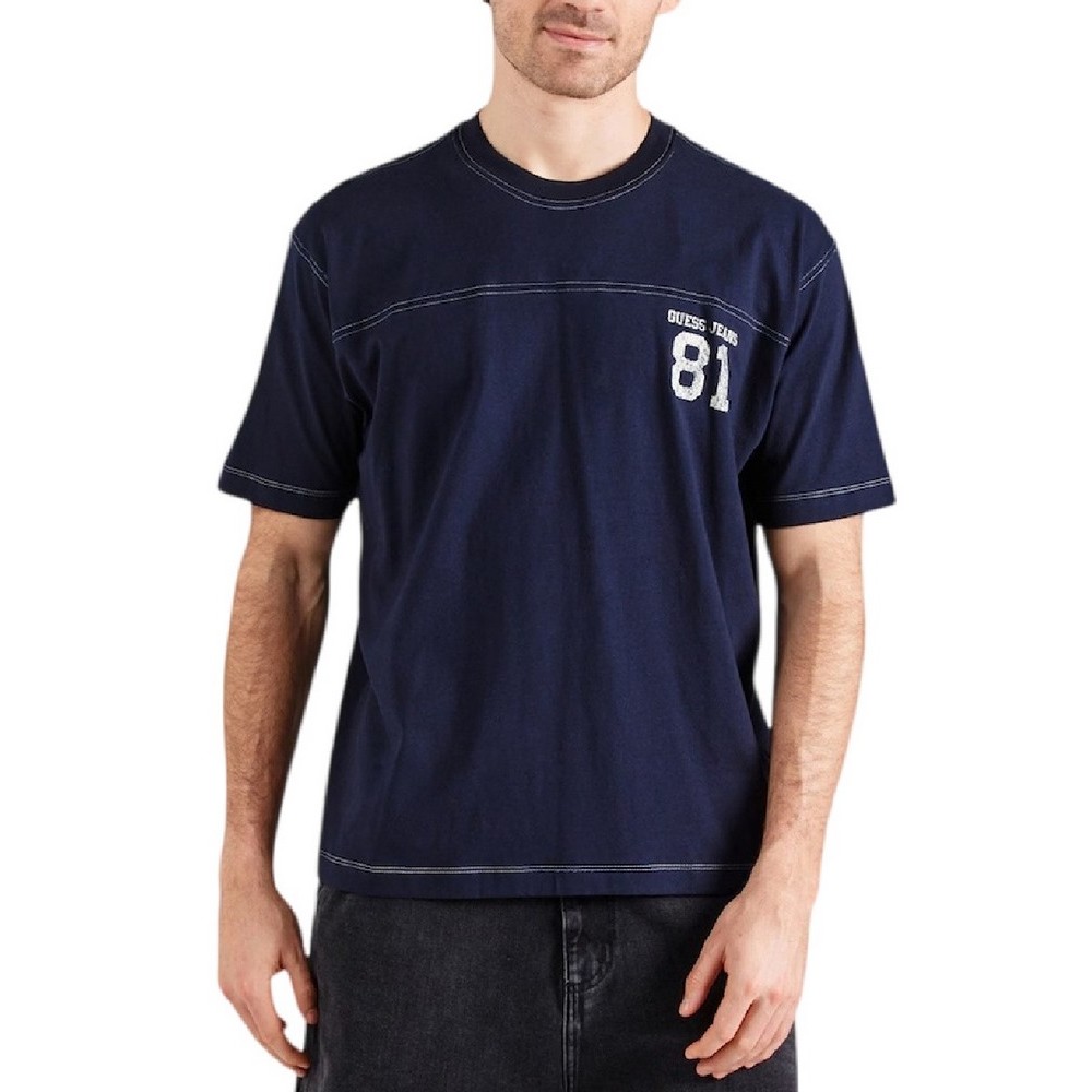 GUESS JEANS CN OS GJ81 TEE T-SHIRT ΜΠΛΟΥΖΑ ΑΝΔΡΙΚΗ DARK NAVY