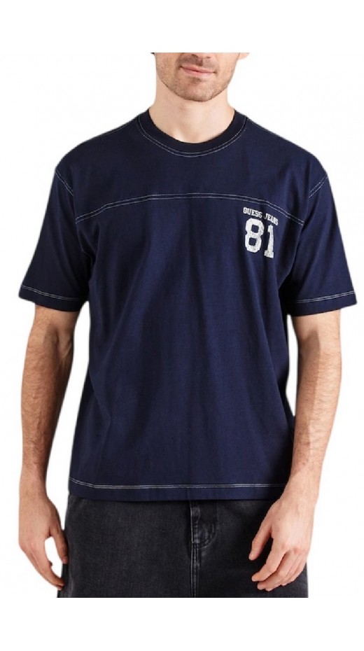 GUESS JEANS CN OS GJ81 TEE T-SHIRT ΜΠΛΟΥΖΑ ΑΝΔΡΙΚΗ DARK NAVY