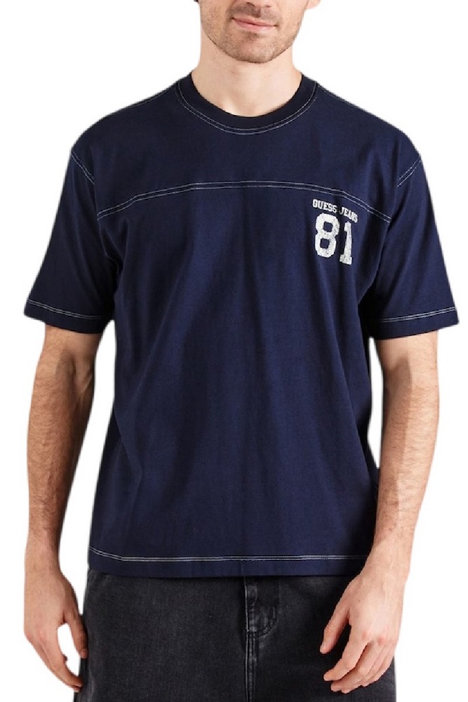 GUESS JEANS CN OS GJ81 TEE T-SHIRT ΜΠΛΟΥΖΑ ΑΝΔΡΙΚΗ DARK NAVY
