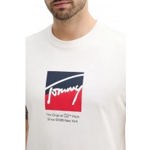 TOMMY JEANS REG RWB DNA TEE T-SHIRT ΜΠΛΟΥΖΑ ΑΝΔΡΙΚΗ OFF WHITE