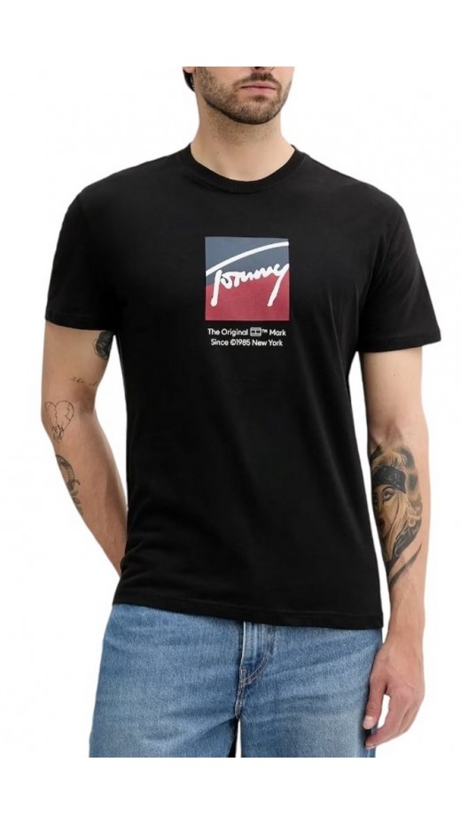 TOMMY JEANS REG RWB DNA TEE T-SHIRT ΜΠΛΟΥΖΑ ΑΝΔΡΙΚΗ BLACK