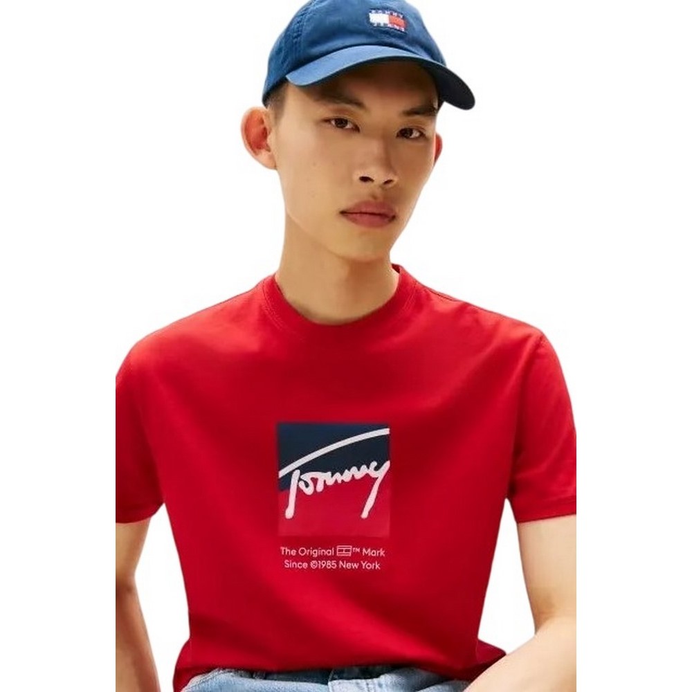 TOMMY JEANS REG RWB DNA TEE T-SHIRT ΜΠΛΟΥΖΑ ΑΝΔΡΙΚΗ RED