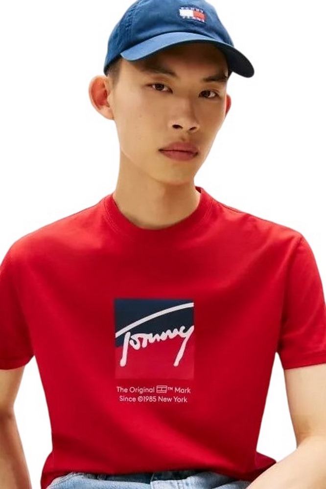 TOMMY JEANS REG RWB DNA TEE T-SHIRT ΜΠΛΟΥΖΑ ΑΝΔΡΙΚΗ RED