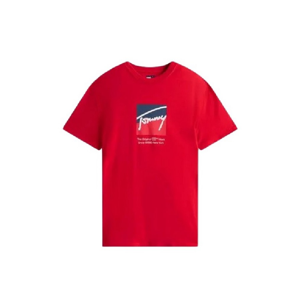 TOMMY JEANS REG RWB DNA TEE T-SHIRT ΜΠΛΟΥΖΑ ΑΝΔΡΙΚΗ RED