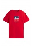 TOMMY JEANS REG RWB DNA TEE T-SHIRT ΜΠΛΟΥΖΑ ΑΝΔΡΙΚΗ RED