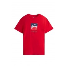 TOMMY JEANS REG RWB DNA TEE T-SHIRT ΜΠΛΟΥΖΑ ΑΝΔΡΙΚΗ RED