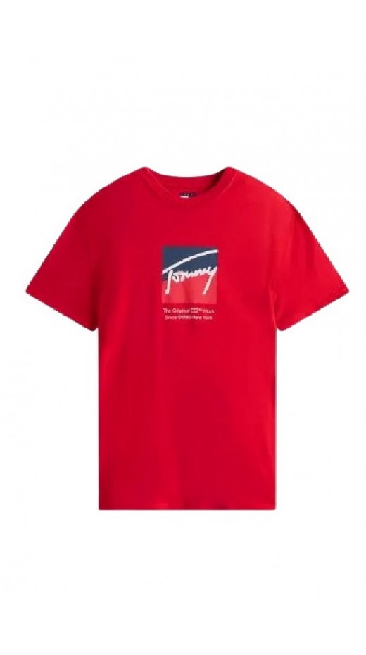 TOMMY JEANS REG RWB DNA TEE T-SHIRT ΜΠΛΟΥΖΑ ΑΝΔΡΙΚΗ RED