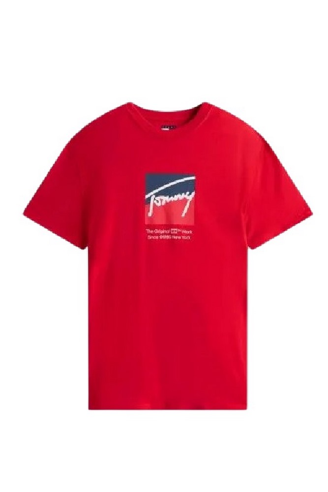 TOMMY JEANS REG RWB DNA TEE T-SHIRT ΜΠΛΟΥΖΑ ΑΝΔΡΙΚΗ RED