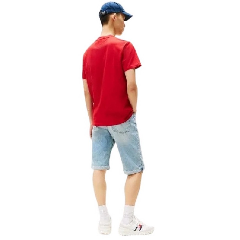 TOMMY JEANS REG RWB DNA TEE T-SHIRT ΜΠΛΟΥΖΑ ΑΝΔΡΙΚΗ RED