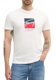 TOMMY JEANS REG RWB DNA TEE T-SHIRT ΜΠΛΟΥΖΑ ΑΝΔΡΙΚΗ OFF WHITE