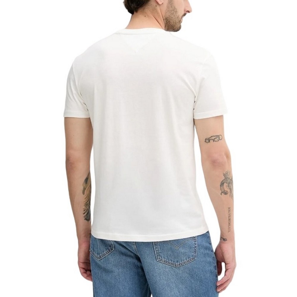 TOMMY JEANS REG RWB DNA TEE T-SHIRT ΜΠΛΟΥΖΑ ΑΝΔΡΙΚΗ OFF WHITE