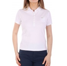 GUESS JEANS SLIM POLO T-SHIRT ΜΠΛΟΥΖΑ ΓΥΝΑΙΚΕΙΑ WHITE