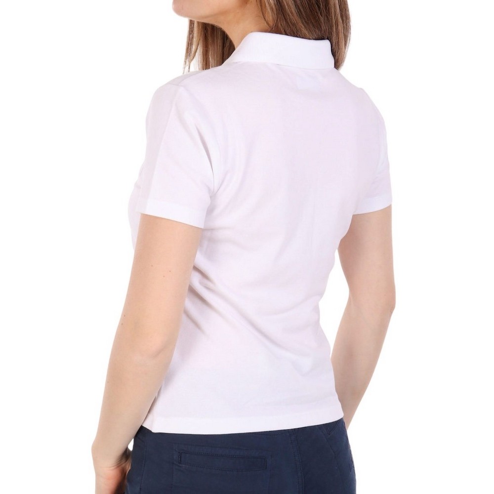 GUESS JEANS SLIM POLO T-SHIRT ΜΠΛΟΥΖΑ ΓΥΝΑΙΚΕΙΑ WHITE