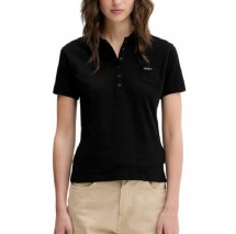 GUESS JEANS SLIM POLO T-SHIRT ΜΠΛΟΥΖΑ ΓΥΝΑΙΚΕΙΑ BLACK