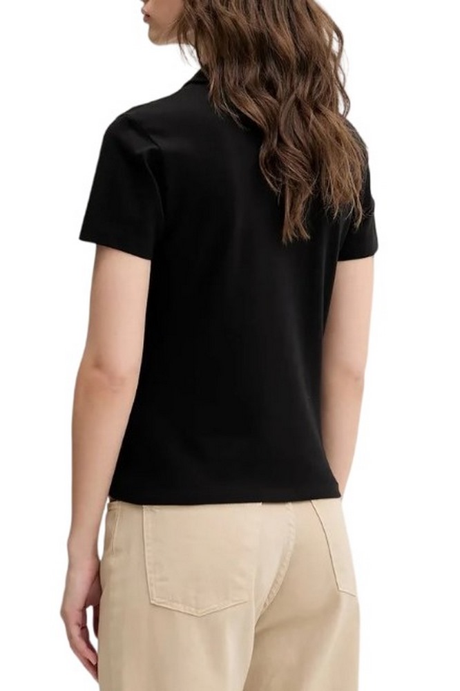 GUESS JEANS SLIM POLO T-SHIRT ΜΠΛΟΥΖΑ ΓΥΝΑΙΚΕΙΑ BLACK