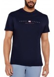 TOMMY JEANS REG FLAG LINEAR TEE T-SHIRT ΜΠΛΟΥΖΑ ΑΝΔΡΙΚΗ NAVY