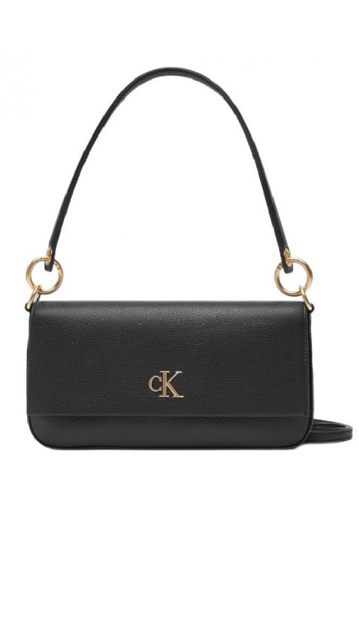 CALVIN KLEIN MINIMAL MONOGRAM SHOULDER POUC ΤΣΑΝΤΑ ΓΥΝΑΙΚΕΙΑ BLACK