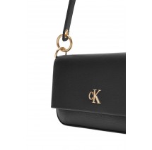 CALVIN KLEIN MINIMAL MONOGRAM SHOULDER POUC ΤΣΑΝΤΑ ΓΥΝΑΙΚΕΙΑ BLACK