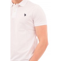 U.S POLO ASSN KING 000147 EHPD USPA BASIC POLO T-SHIRT ΜΠΛΟΥΖΑ ΑΝΔΡΙΚΗ WHITE