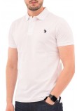 U.S POLO ASSN KING 000147 EHPD USPA BASIC POLO T-SHIRT ΜΠΛΟΥΖΑ ΑΝΔΡΙΚΗ WHITE