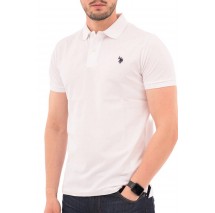 U.S POLO ASSN KING 000147 EHPD USPA BASIC POLO T-SHIRT ΜΠΛΟΥΖΑ ΑΝΔΡΙΚΗ WHITE
