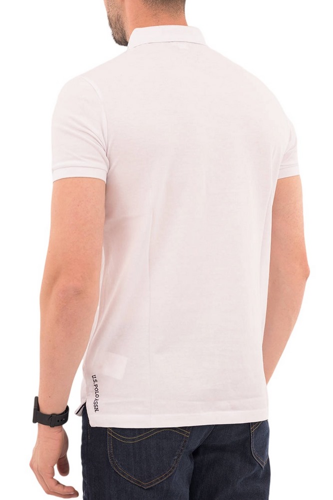 U.S POLO ASSN KING 000147 EHPD USPA BASIC POLO T-SHIRT ΜΠΛΟΥΖΑ ΑΝΔΡΙΚΗ WHITE