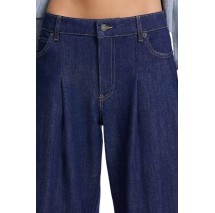 GUESS JEANS G12 PLEATED EXTRA WIDE LEG ΠΑΝΤΕΛΟΝΙ ΓΥΝΑΙΚΕΙΟ DARK BLUE