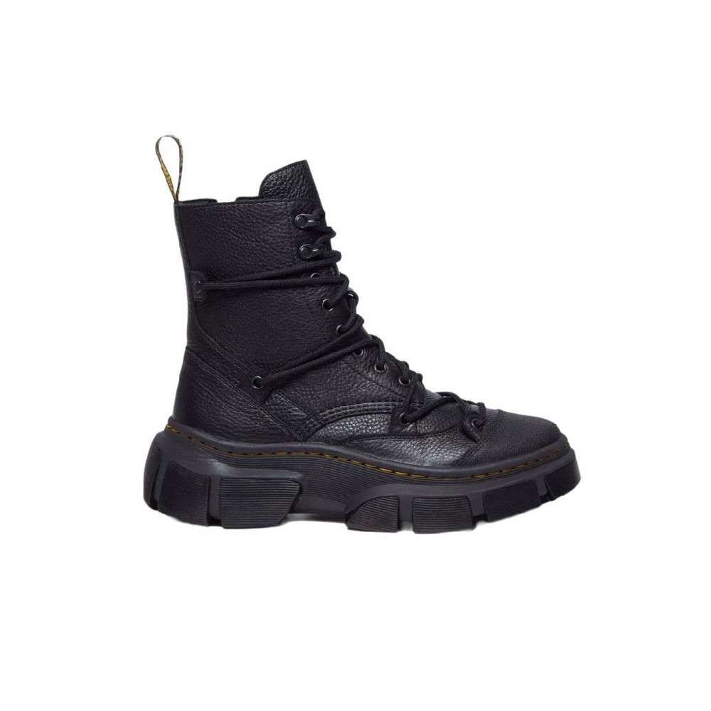 DR.MARTENS DMXL 8 EYE BOOT LUNAR RUBBER GRAIN LEATHER ΜΠΟΤΑΚΙ KONTO ΓΥΝΑΙΚΕΙΟ BLACK